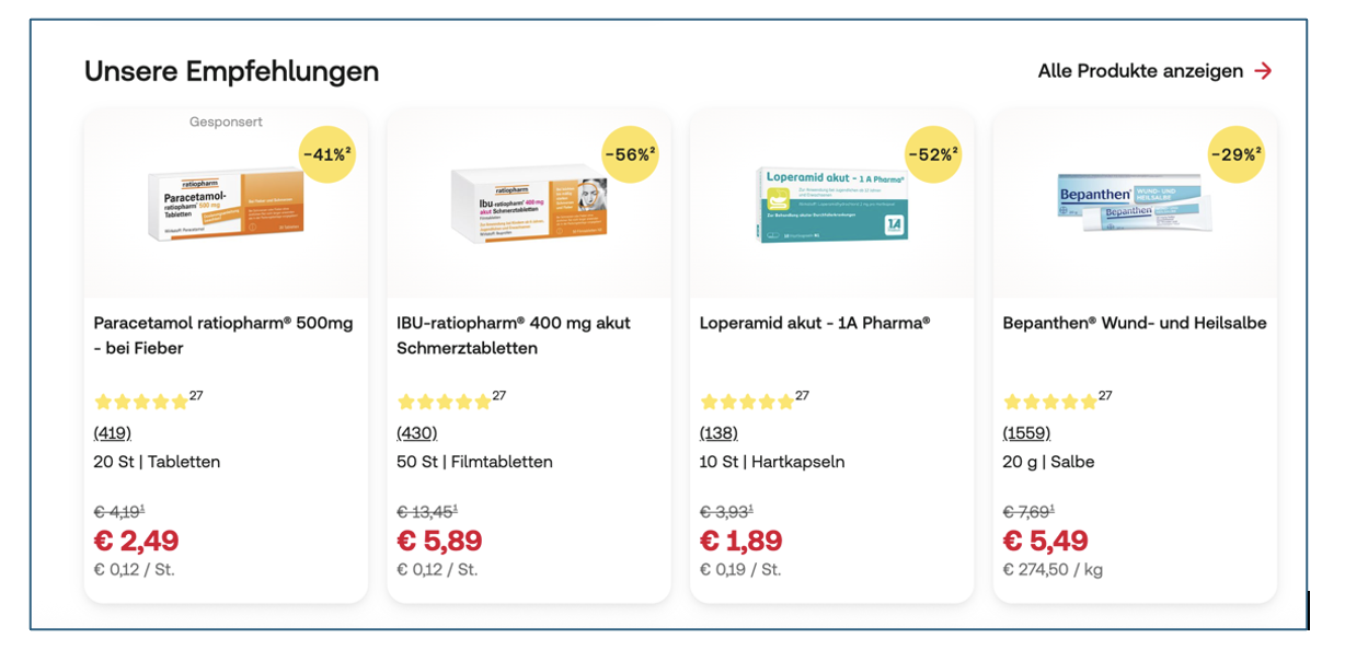 Produktplatzierungen